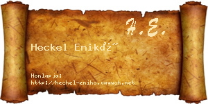 Heckel Enikő névjegykártya